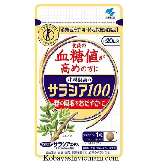 Thuốc tiểu đường Kobayashi Salacia 100 của Nhật 60 viên