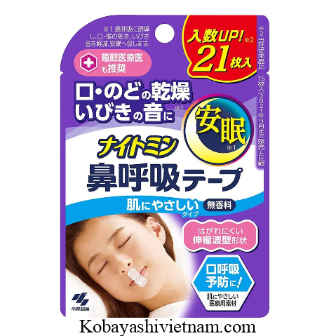 Miếng dán chống ngái Kobayashi Night Sleep của Nhật 21 miếng